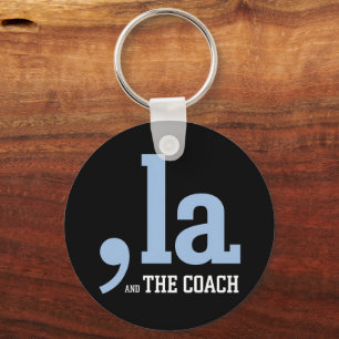 Comma La Kamala Harris Tim Walz Coach 2024  Key Ring