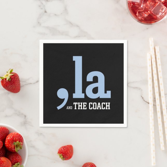 Comma La Kamala Harris Tim Walz Coach 2024  Napkin (Insitu)