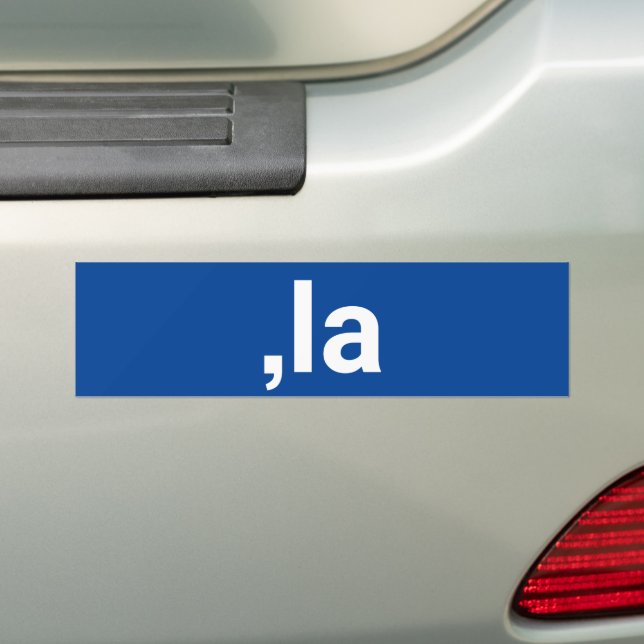 Comma La kamala pronunciation funny black blue Bumper Sticker (On Car)