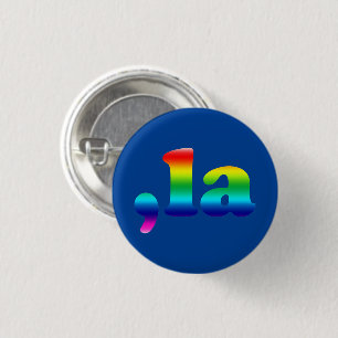 Comma La kamala pronunciation rainbow pride blue 3 Cm Round Badge