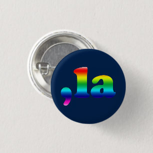 Comma La kamala pronunciation rainbow pride navy 3 Cm Round Badge