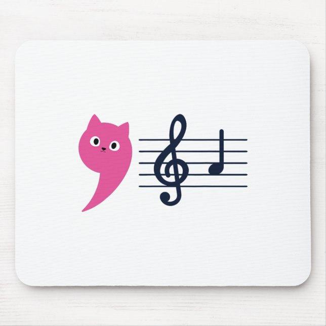 Comma La Music Notes Kamala Harris Music Teacher E Mouse Pad (Front)
