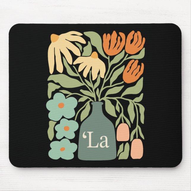 Comma La Subtle Boho Flowers Kamala Harris Madam P Mouse Pad (Front)