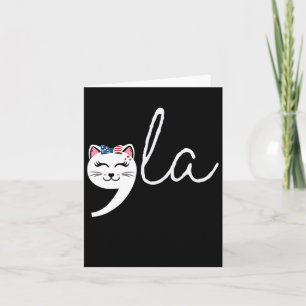 Comma Patriotic Cat Shirt 2024 Womens Girls La Card