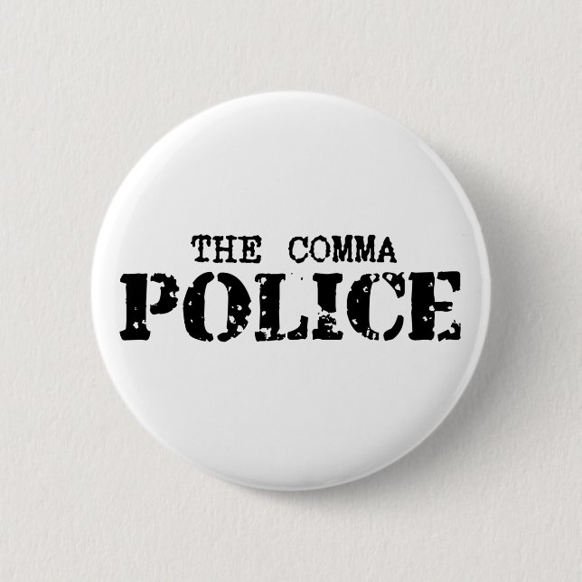 Comma Police Button (Front)