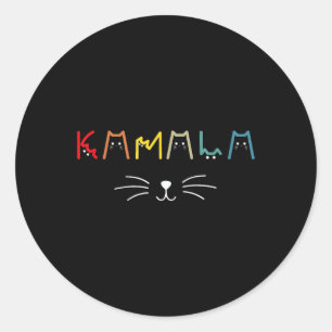 Commala Cat Lettering Positive Funny Cat Letters Classic Round Sticker