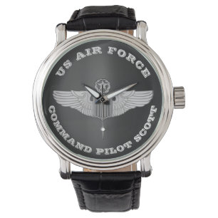 Command Pilot Wings Personalised Gift Watch