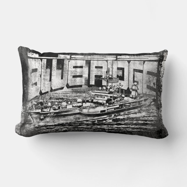 Command ship Blue Ridge Throw Pillow (Front)