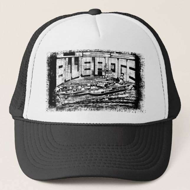 Command ship Blue Ridge Trucker Hat Trucker Hat (Front)