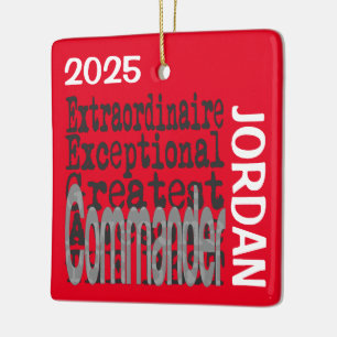 Commander Extraordinaire CUSTOM Ceramic Ornament