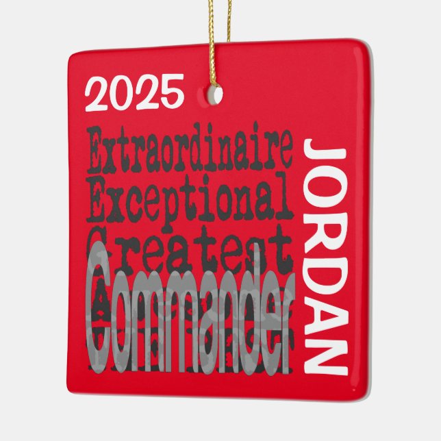 Commander Extraordinaire CUSTOM Ceramic Ornament (Left)