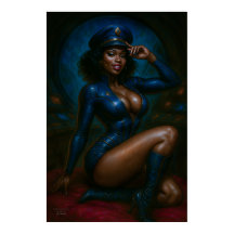 Commander Gail Kween Poster | Sultry Sci-Fi Pinup