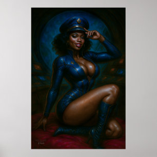 Commander Gail Kween Poster Sultry Sci-Fi Pinup