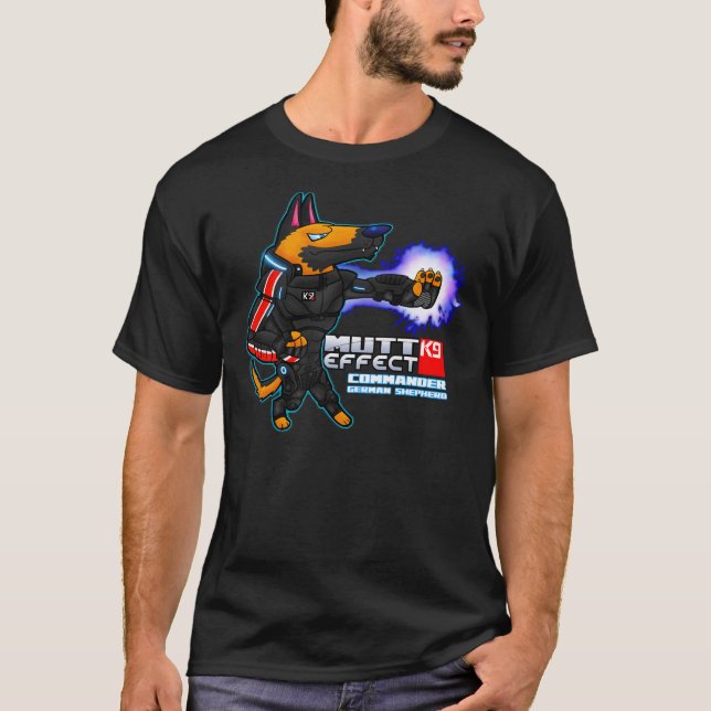 Commander German Shepherd Mutt Effect T-Shirt (Front)