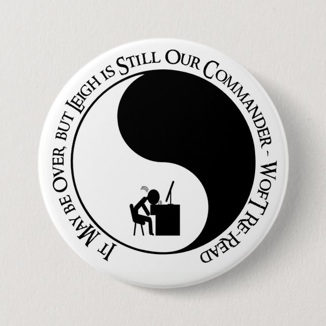 Commander Leigh 7.5 Cm Round Badge (Front)