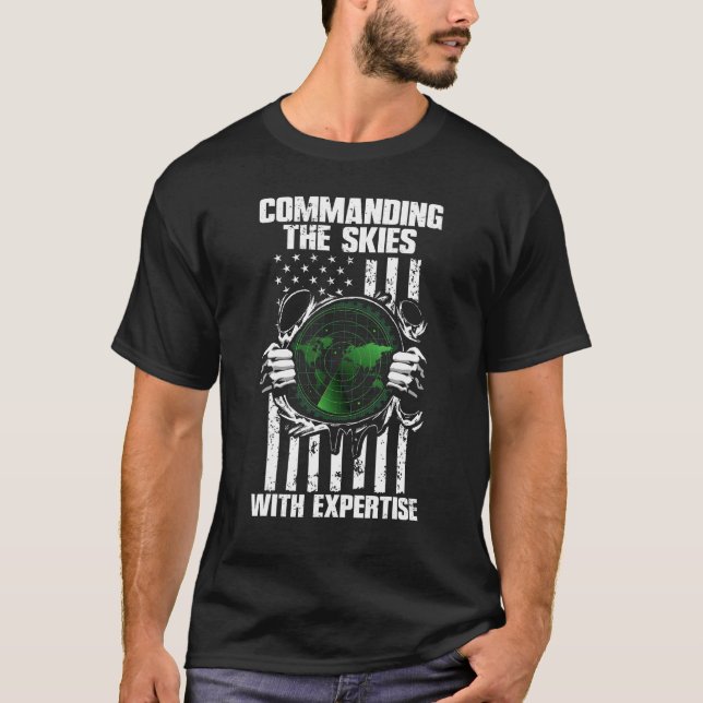 Commanding The Skies With Expertise Air Traffic Co T-Shirt (Front)