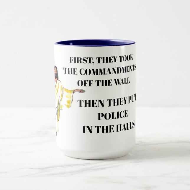 COMMANDMENTS REMOVED FROM SCHOOL  MUG (Center)