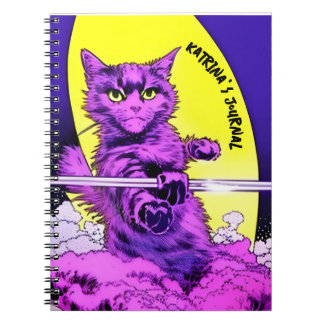 Commando Cat. Editable journal