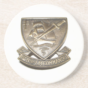 Commando Kieffer - Insigne 1er BFMC Coaster