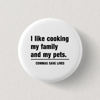 Commas Save Lives 3 Cm Round Badge