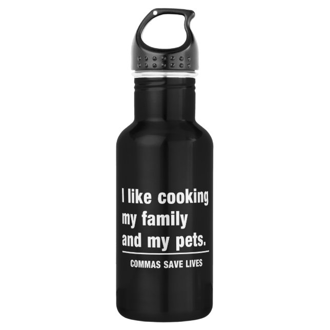 Commas Save Lives 532 Ml Water Bottle (Front)