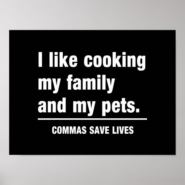 Commas Save Lives Poster (Front)