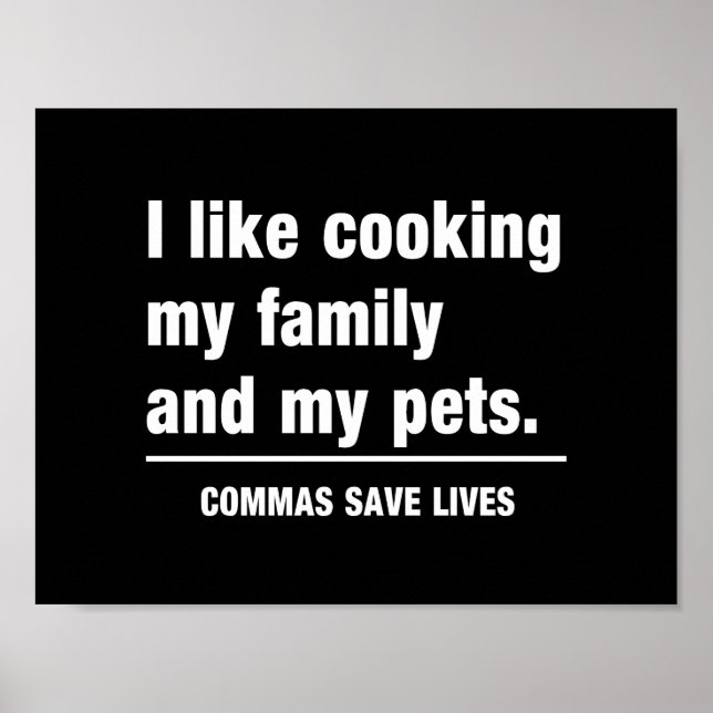 Commas Save Lives Poster (Front)