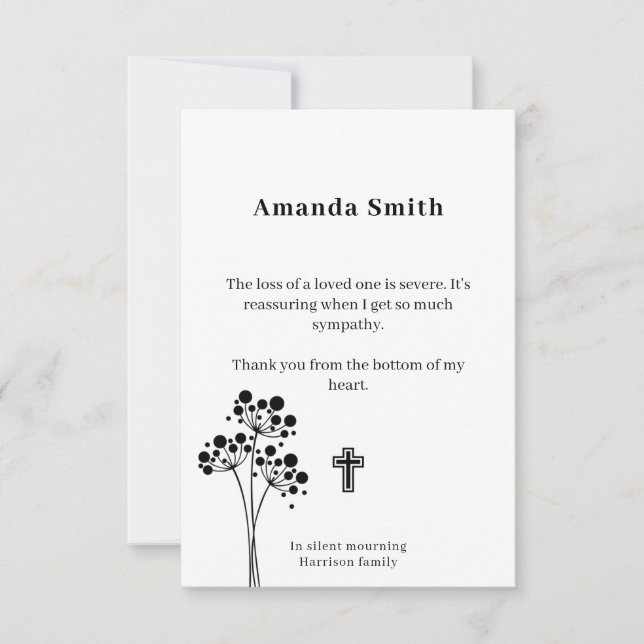 Commemoration Charity Cards with Flowers (Front)