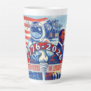 Commemorative 1776-2026 USA Personalised Latte Mug