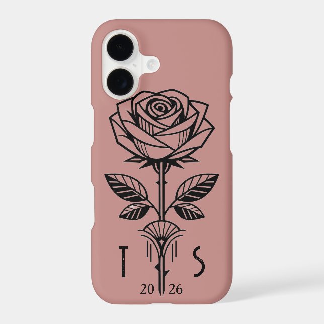 Commemorative Art Deco Rose Phone Case - iPhone (Back)