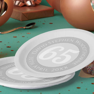 Commemorative Birthday Celebration Personalised Paper Plate