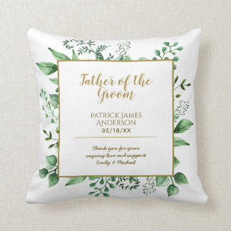 Commemorative Father of the Groom Groomsman Custom Cushion