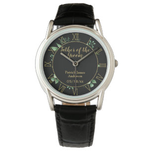 Commemorative Father of the Groom Groomsman Custom Watch