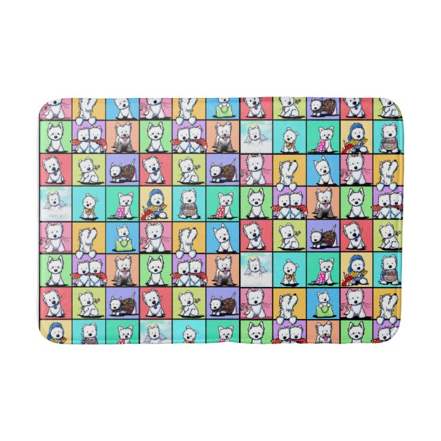 Commemorative KiniArt Westies Bath Mat (Front)