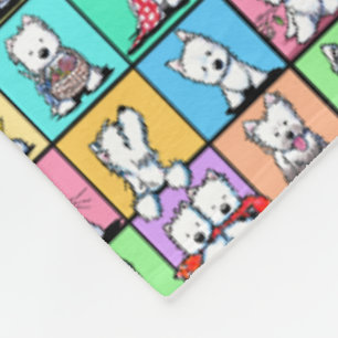 Commemorative KiniArt Westies Fleece Blanket