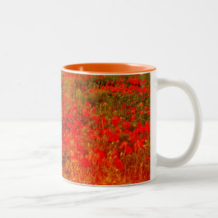 Commemorative poppies Two-Tone coffee mug