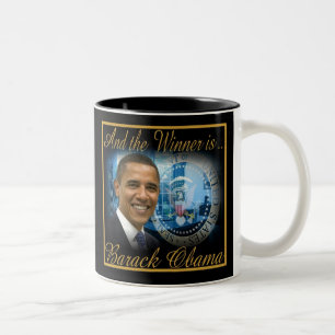 Commemorative President Obama Re-election Two-Tone Coffee Mug