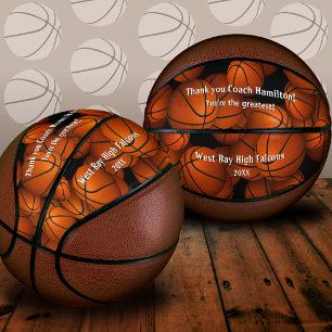 Commemorative team gift thank you coach basketball