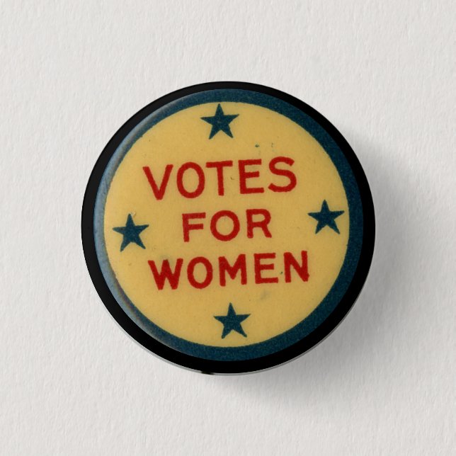 commemorative votes for women suffrage button (Front)