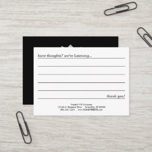 comment card