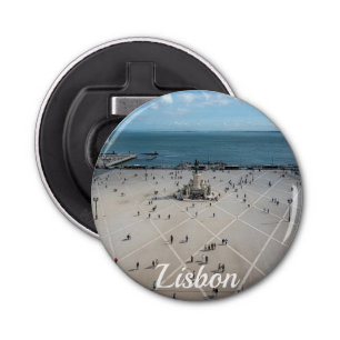 Commerce Square from above in Lisbon, Portugal Bottle Opener