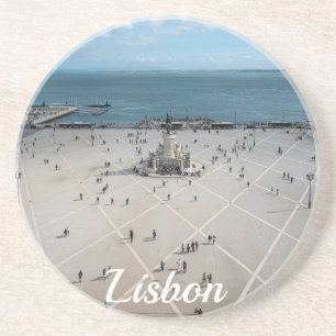 Commerce Square from above in Lisbon, Portugal Coaster