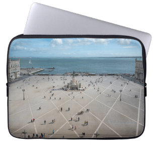 Commerce Square from above in Lisbon, Portugal Laptop Sleeve