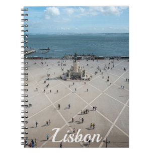 Commerce Square from above in Lisbon, Portugal Notebook