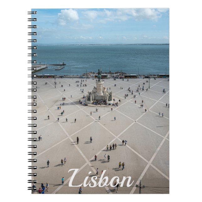 Commerce Square from above in Lisbon, Portugal Notebook (Front)