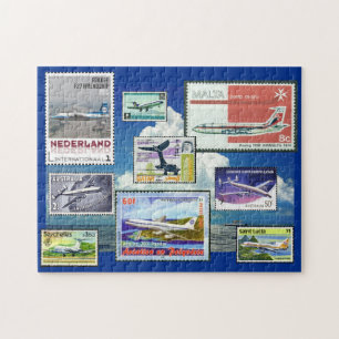 Commercial Aeroplanes  Postage Stamp Puzzle