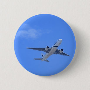 Commercial Airliner 6 Cm Round Badge