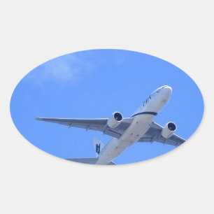 Commercial Airliner Oval Sticker