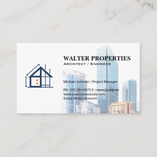 Commercial Buildings   Construction   Architecture Business Card
