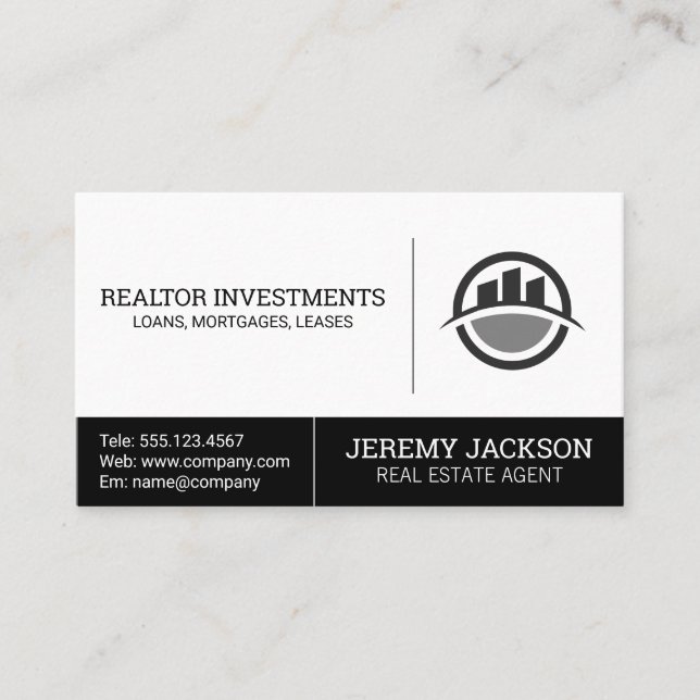 Commercial Buildings | Real Estate Business Card (Front)